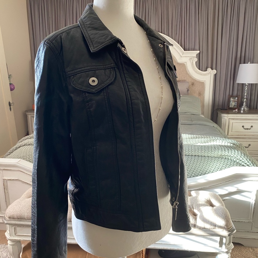 BONGO black leather jacket (pleather)